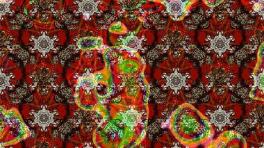 Moda arka planında parlak buketler. Raster illüstrasyonu. Eski usul küçük çiçekli şirin bir eskiz deseni. Kumaş, duvar kâğıdı ve kağıda yazdırmak için gelişen arkaplan.