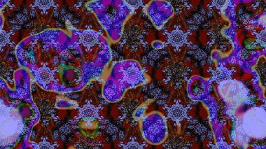 Bahar çiçekleriyle desen dallı, menekşe rengi ve çiçek silueti ile kahverengi renkler. Raster deseni.