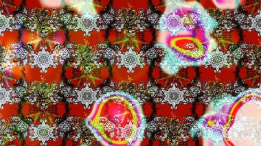 Eskiz klasiği. Renkli Bahar Teması eskiz kalıbı. Düz Çiçek Elementleri Tasarımı. Raster Şirin kumaş deseni.