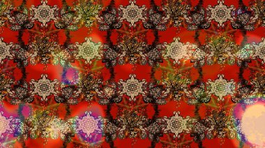 Manzaralı çiçek deseni. Sevgililer günü ve tebrik kartı konsepti için şık bir davetiye. Üst manzara, yumuşak kahverengi ve kırmızı renk tarzı. Çiçek kompozisyonu, el boyası, hassas şablon..