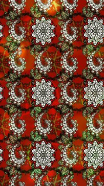 Kahverengi ve kırmızı renkte çiçekler. Çiçek desenli eskiz. Tişört baskısı için çiçek boyama rasteriName.