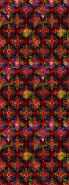 Renkli Bahar Teması eskiz kalıbı. Kahverengi ve siyah renkte zarif çiçekli suluboya. Düz Çiçek Elementleri Tasarımı. Raster illüstrasyonu.