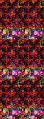 Çiçekli karalama şeklinde Raster çiçek deseni. Yumuşak, bahar çiçekli arka plan. Siyah ve kırmızı renkte çiçekler.