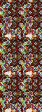 Çiçekli karalama şeklinde Raster çiçek deseni. Gri ve kahverengi renkli yaz çiçekleri. Raster illüstrasyonu.