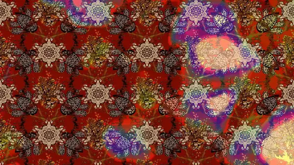 Süslü zentangle çizim dokusu, soyut çiçeklerle süslenmiş. Şekil verilmiş çiçeklerle eskiz deseni. Çiçek deseni duvar kağıdı, şablon dolguları ve web sayfası arkaplanı için kullanılabilir.