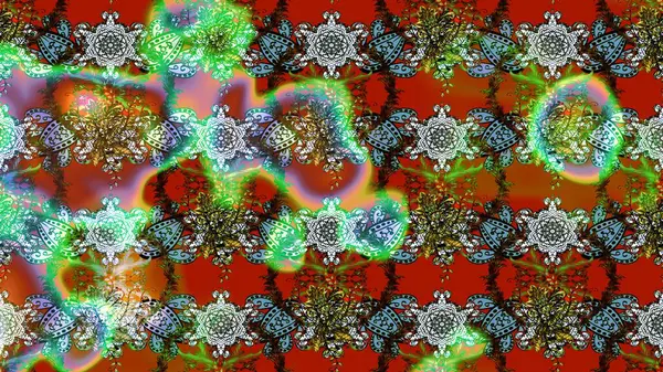 Klasik çiçekler. Yaz çiçekleri teması. Kahverengi ve yeşil renkler. Suluboya resim taklit Raster çizimi. El çizimi soyut süslü elementler.