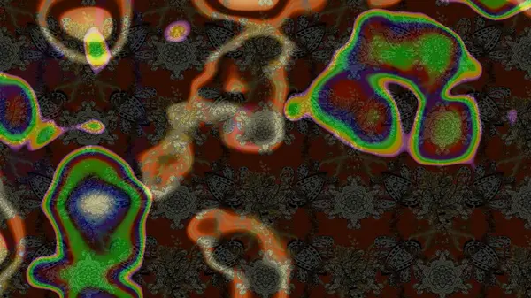 Kahverengi ve gri renkli çiçekler. Raster illüstrasyonunda çiçek deseni çizimi.