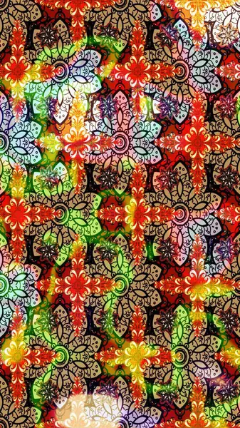 Beautiful watercolor Bouquet of summer flowers sketch pattern. Nice fabric pattern.