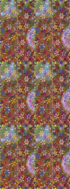 Tekstil için dikişsiz suluboya desen. Şirin çiçekli, desenli, kahverengi ve yeşil renklerde renksiz desenler. El çizimi çiçek pürüzsüz desen (taş)).