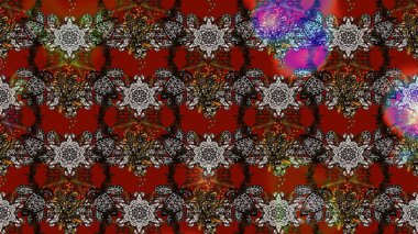 Modern stil dokusu. Çiçek desenli raster, kahverengi ve gri çizgi grafik deseni soyut raster arkaplan.