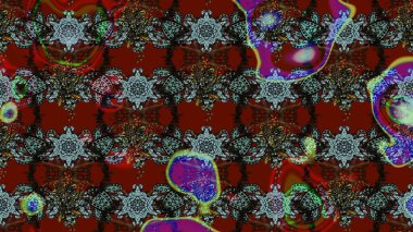 Hediye ambalaj kağıdı, tebrik kartları, posterler ve pankart tasarımı. Kırmızı ve gri renkte çiçekler. Raster düz çiçek çizim deseni.