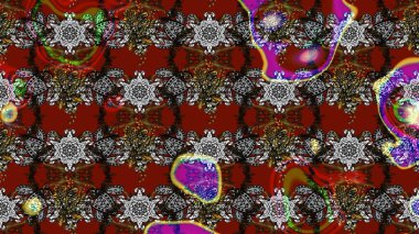 Çiçek desenli eskiz. Gri ve kırmızı renkte çiçekler. Düz Çiçek Elementleri Tasarım Raster illüstrasyonu. Renkli Bahar Teması çizim şablonu.