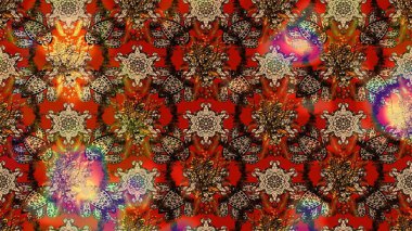 Karalama çiçekleri çizim kalıbı. Sanat ilham verici ve kırmızı stil çiçekler ve arka plan bırakır. Raster deseni. Kahverengi ve kırmızı el çizimi desen.