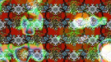 Raster illüstrasyonu. Tekstil veya kitap kapakları, imalat, duvar kağıtları, baskı, hediye paketi ve yapıştırma kitabı için çiçek eskizi geçmişi. Küçük ölçekli çiçeklerdeki basit sevimli desen.