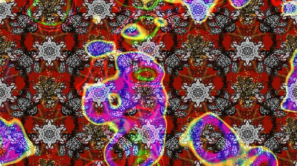 Tatil havası. Bahar mevsimi. Raster güzel bir çiçek deseni çizmiş. Nazik romantik baskı.