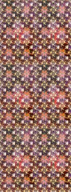 Kahverengi renklerde. Kahverengi renkte kahverengi papatya deseni. Raster illüstrasyonu.