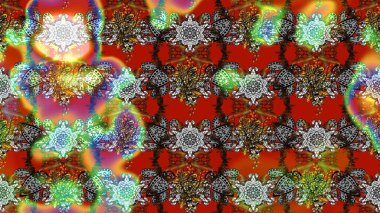 Raster illüstrasyonu. Çiçekli karalama şeklinde Raster çiçek deseni. Gri ve kahverengi renkte bahar çiçekleri.