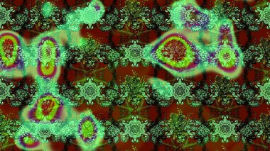 Raster Moda kumaş deseni. Şirin çiçekler. Çizgi çizimi deseni.