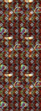 Raster illüstrasyonu. El çizimi. Çiçekli, yapraklı, çiçek desenli çizim..