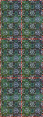 Çiçeksiz desenli arka plan. Gömlek baskısı için çiçek boyası. Yeşil ve gri renkte çiçekler.