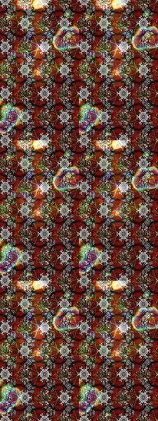 Raster illüstrasyonu. El çizimi. Çiçekli, yapraklı, çiçek desenli çizim..