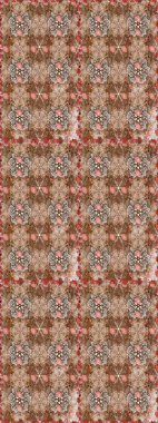 Yapraklı çiçekler ve kahverengi ve bej renkli mısır çiçekli papatya çayı. Raster - stok. Kusursuz arkaplan deseni.