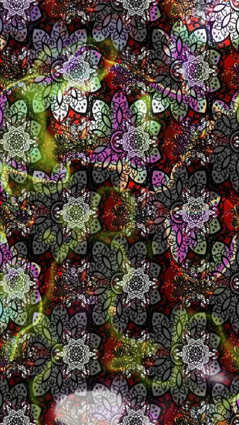 Gri ve siyah çiçekli eskiz deseni, suluboya çiçek deseni, sevimli çiçek, duvar kağıdı, kart veya kumaş için fayanslı. Raster - stok.