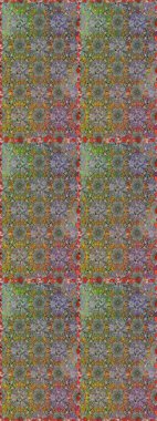 Raster illüstrasyonu. Gri ve kahverengi kıvırcık çiçekler gri ve kahverengi renklerde şekillenir. Klasik çiçek tasarım elementleri.