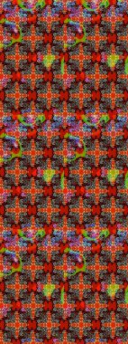 Raster suluboya çiçek deseni, narin çiçekler, kırmızı çiçekler, tebrik kartı şablonu. Raster Güzel kumaş deseni.