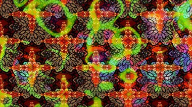 Çiçekli zambakların eskiz geçmişi. Parlak çiçekli kolaj çiçekleri siyaha boyanmış. Çiçek tasarımı için inanılmaz kolaj cennet tarzı..