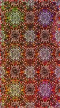 Raster illüstrasyonu. Tekstil ya da kitap kapakları, imalat, duvar kağıtları, baskı, hediye paketi ve yapıştırma kitabı için çiçeksiz arka plan. Küçük ölçekli çiçeklerdeki basit sevimli desen.