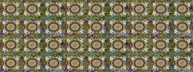 Gri ve yeşil renklerde, altın elementli, pürüzsüz bir desen. Şam tasarım için kusursuz desen.