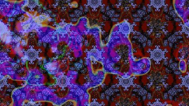 Raster illüstrasyonu. Şirin çiçek elementleri. Mor ve kahverengi renkte çiçekler. Çizim.