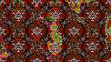 Tekstil, kumaş, kapaklar, duvar kağıtları, baskı, naylon, koleksiyon defteri, örgü, dekupaj için güzel bir eskiz. Küçük kahverengi ve kırmızı çiçeklerle oldukça kaliteli besin torbası deseni.