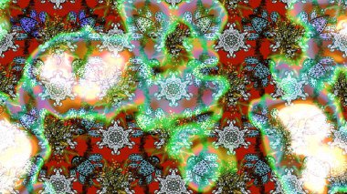 Küçük çiçekli basit bir çiçek çizimi. Moda baskısı, albüm, ambalaj kağıdı ve duvar kağıdı için zarif dekoratif süslemeler. Yeşil ve nötr renklerde şirin çiçekler. Raster illüstrasyonu.