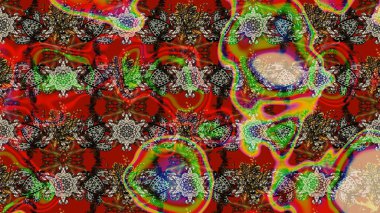 Motley illüstrasyonu. Robot resim. Küçük çiçekte güzel bir desen. Küçük renkli çiçekler. Moda baskıları için zarif bir şablon. Çiçekli yaz çiçekleri.