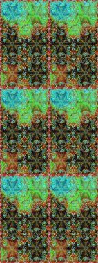 Raster klasik barok çiçeksiz altın desenli. Süslü dekorasyon. Altın elementlerle yeşil ve kahverengi renklerde altın desen. Lüks, kraliyet ve Viktorya dönemi konsepti.