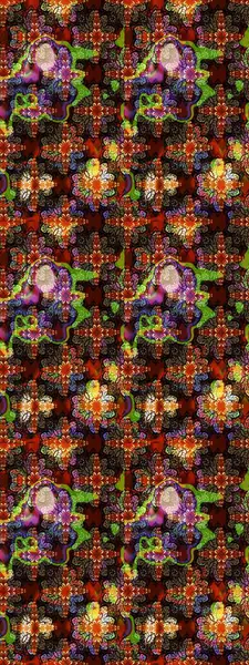 Moda baskıları için zarif bir şablon. Küçük çiçekte güzel bir desen. Motley illüstrasyonu. Çiçekli bahar çiçekleri. Robot resim. Küçük renkli çiçekler..