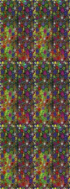 Kumaş, duvar kağıdı ve kağıt üzerine baskı yapmak için gelişen arka plan. Sevimli, pürüzsüz desenli, küçük çiçekli, klasik tarzda. Moda arka planında parlak buketler. Raster illüstrasyonu.