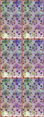 Retro tekstil tasarım koleksiyonu. Çiçekli ipek eşarp. Tarafsız ve gri, tarafsız ve gri. El çizimi çiçek unsurları olan soyut, dikişsiz raster deseni. 1950 'ler-1960' lar motifleri.