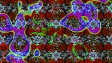 Kıvırcık, parlak örgü. Güzel, parlak, pürüzsüz kumaş, tuval. Desen, çizim, çiçek sınırı. Çiçek çelengi. Eski moda arka plan. Raster illüstrasyonu.