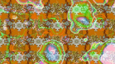 Düz Çiçek Elementleri Tasarımı. Renkli Bahar Teması eskiz kalıbı. Çocuk stili. Çiçekli çizim raster arkaplanı.