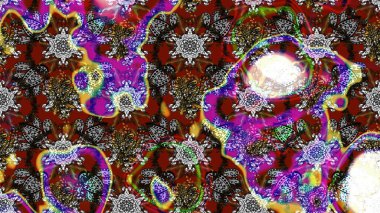 Motley illüstrasyonu. Küçük çiçekte güzel bir desen. Gri ve kahverengi çiçekli bahar çiçekleri. Moda baskıları için zarif bir şablon. Küçük renkli çiçekler..