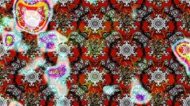 Küçük çiçekteki sevimli çiçek deseni. Gri ve kırmızı renkte çiçekler.