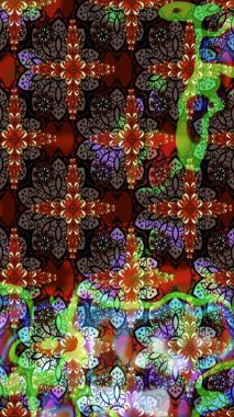 Tomurcukları papatya çiçekleri olan sevimli bir çiçek deseni. Eskiz geçmişi. Raster illüstrasyonu. Miles Fleur, süslü püslü bir süs. Kumaş, tekstil, duvar kağıdı baskısı için. Antika retro tarzı.