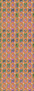 Kusursuz oryantal klasik altın desen. Turuncu ve bej renklerde altın yinelenen elementler içeren Raster soyut arka planı.