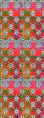 Şirin, zarif çiçekler Raster illüstrasyonu. Yapraklı kusursuz desen. Davetiye ve kartpostal tasarımı için dekoratif çiçek unsurları. Poster ya da kapak için arka plan. Tekstil için figür.