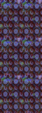 Çiçekli karalama şeklinde Raster çiçek deseni. Yumuşak, yaz çiçekli arka plan. Mavi ve kahverengi renkte çiçekler.