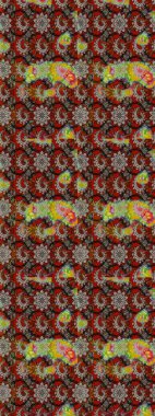 Çocuksu tasarım. Gri ve kahverengi arka planda. Tekstil, kumaş, ambalaj, hatıra defteri için hoş bir çiçek arkaplanı. Elle çizilmiş karalama çiçekleri ile Raster çizim deseni.