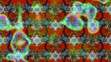 Raster çiçek izi. Raster Yumuşak kumaş deseni. Çiçeksel kahverengi ve yeşil çizim deseni. Klasik taslak çizimi.